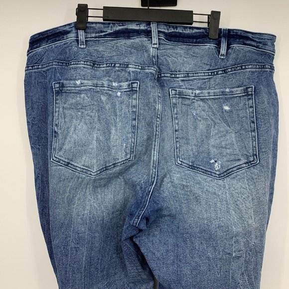 Lane Bryant Jeans Blue Distressed Denim Straight - Picture 8 of 9